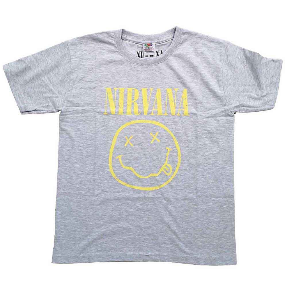 Nirvana Kids T-Shirt: Yellow Smiley (13-14 Years)