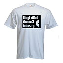 Tshirt: Vinyl Killed The Mp3 Industry (white)