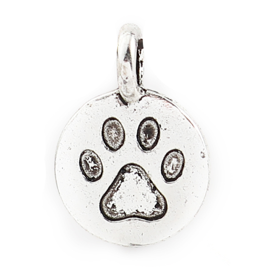 Berlock -  Rund antiksilver tag, Tass