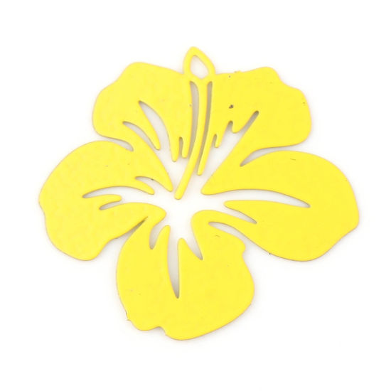 Charm Painted, Yellow, 21mm