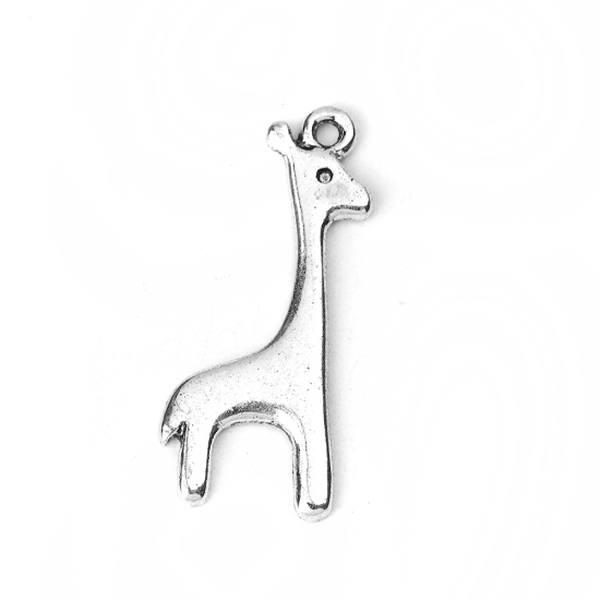 Berlock -  Giraff, Antiksilver