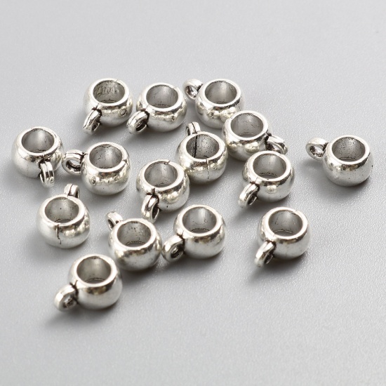 Connector /bail/Berlockhållare - Silver 9x4mm