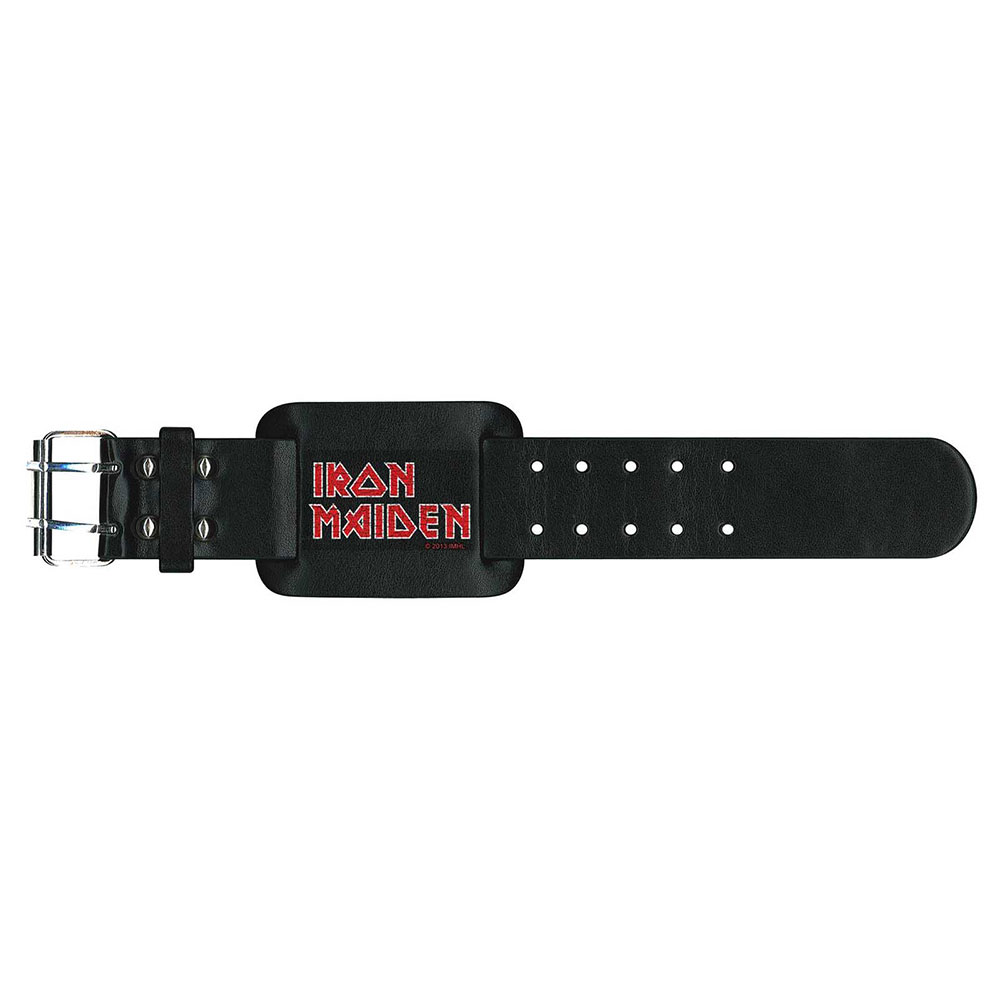 Iron Maiden Leather Wrist Strap: Logo