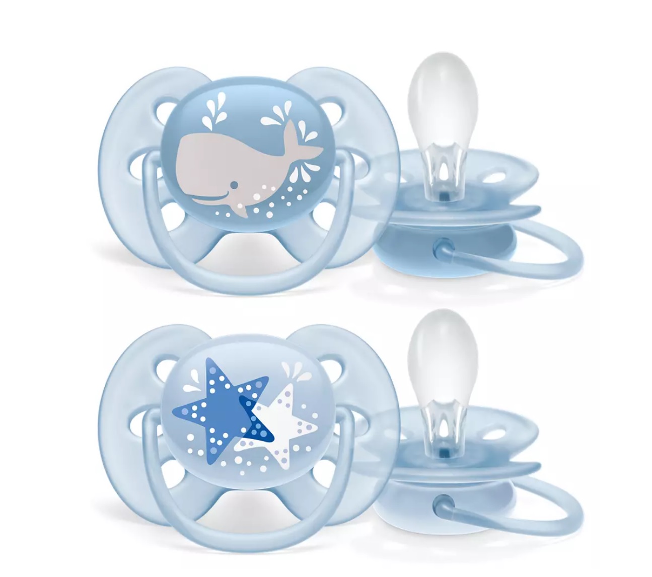 Soother Ultra Soft 6-18m 2 pack Blå - Philips Avent
