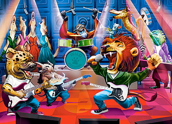 Animal Rock Concert, puslespil med 300 brikker (B-030453)