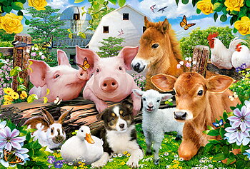Farm Friends, 40-bitarspussel Maxi (B-040339)