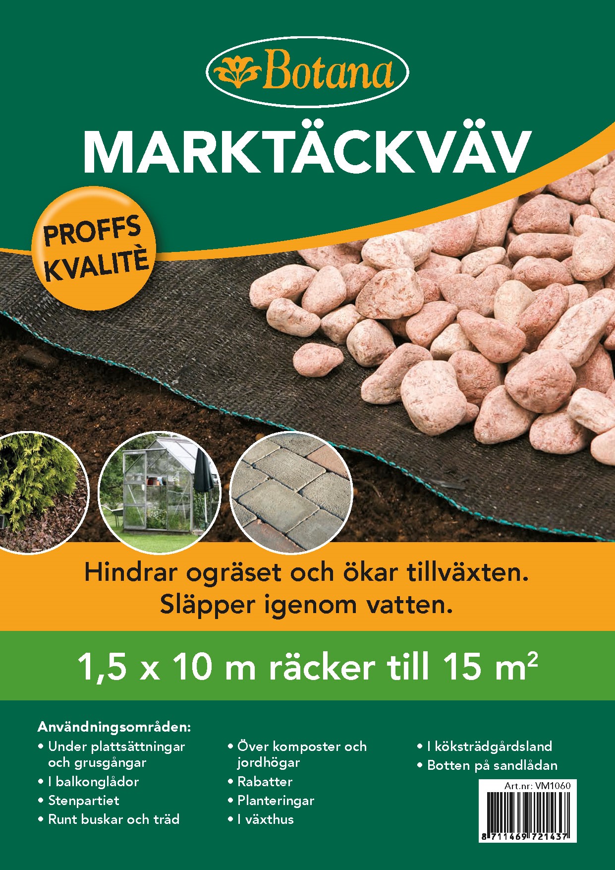 VM1060   Marktäckväv 15 kvm  