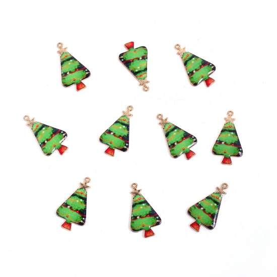 Berlock - Christmas tree, green mix - 2