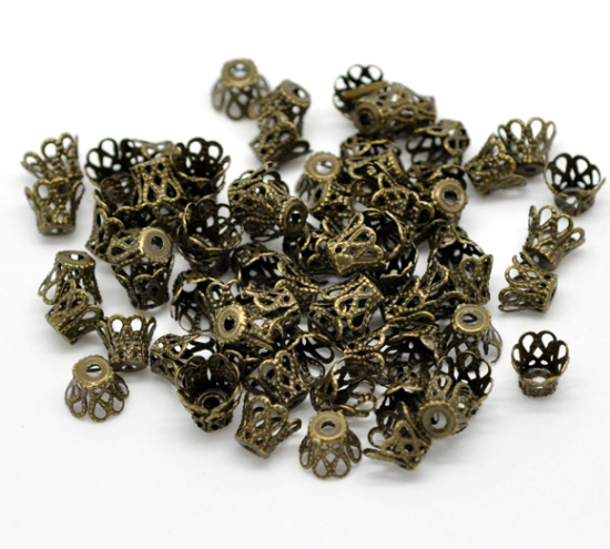 Pearl hats, Filligre 9mm, Bronze - 2