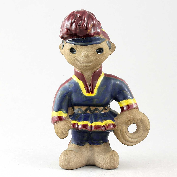 ドロシー・クラフ　縄を持っち男子のフィギュリン 16cm　1957年