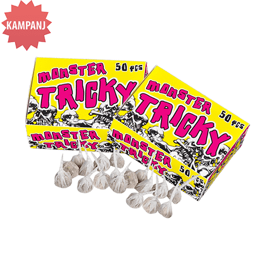 Monster Tricky, 50 pack marksmällare    Art. nr. 532  (Minsta antal 10 st förp)