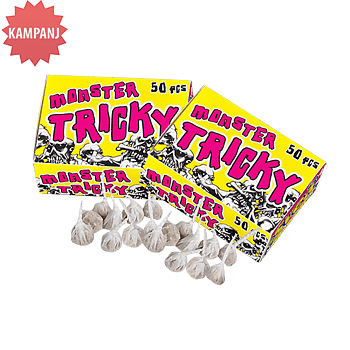 Monster Tricky, 50 pack marksmällare    Art. nr. 532  (Minsta antal 10 st förp)