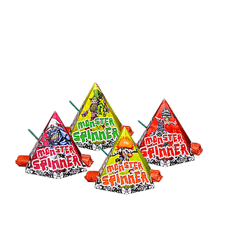 Monster spinner, 4 pack, roterande och uppstigande effekt    Art. nr. 753
