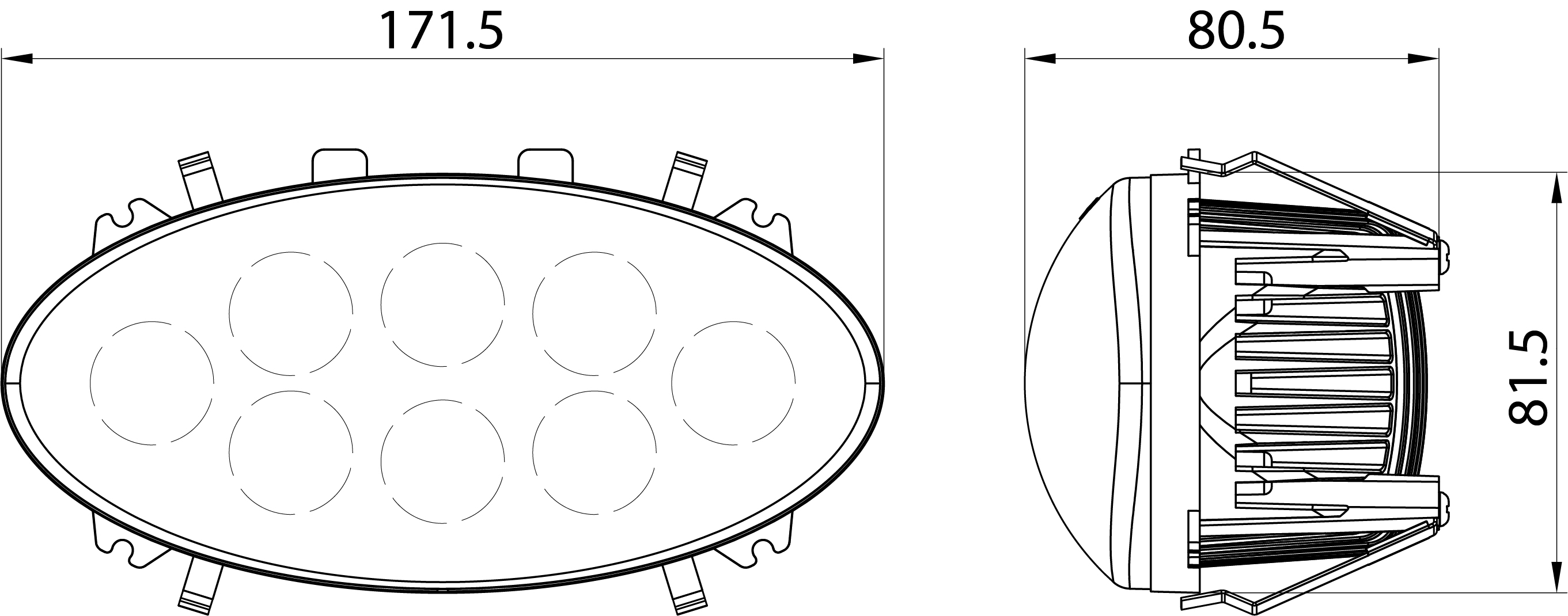 Arbetsbelysning LED 40W. John Deere  5090R - 2