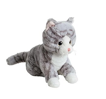 Gosedjur Katt Cleo, Grårandig - Molli Toys