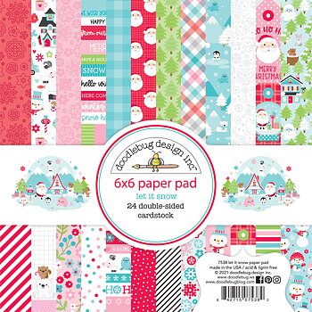 Doodlebug Design Let It Snow 6x6 Inch Paper Pad