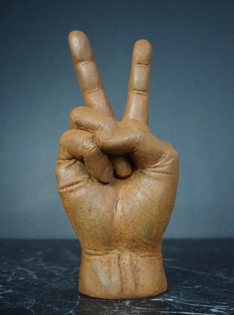 Hand rusty brown
