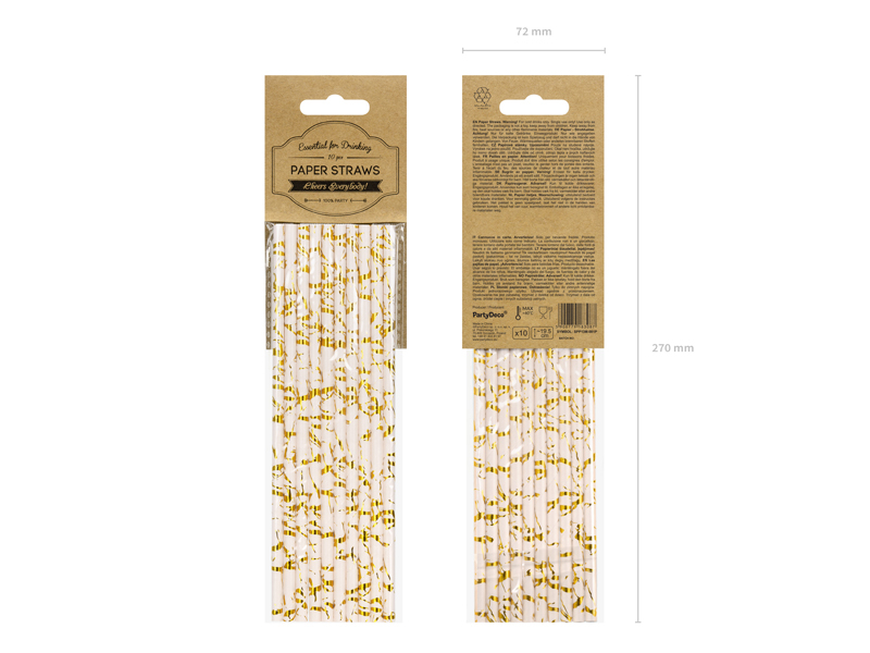 Sugrör i papper, puderrosa, 19,5cm - 3