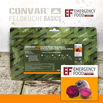 Convar Emergency Food | Red Beet cubes | Frystorkad mat | 300g