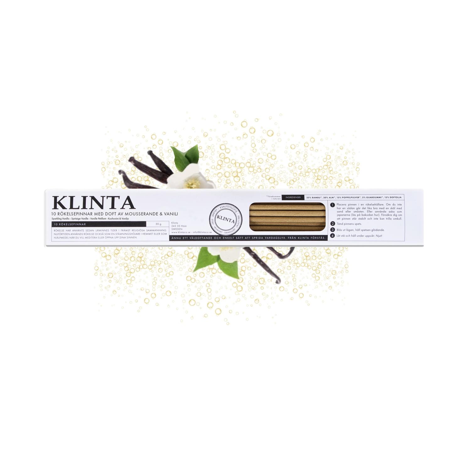 Klintas Rökelsepinnar Mousserande & Vanilj