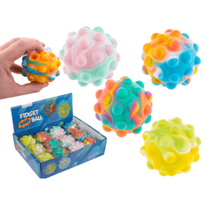 Fidget pop ball, Rainbow ca 7 cm - Robbis Hobby Shop