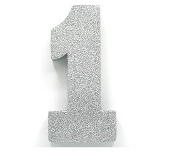 Bordsdekoration Siffra 1 Silver
