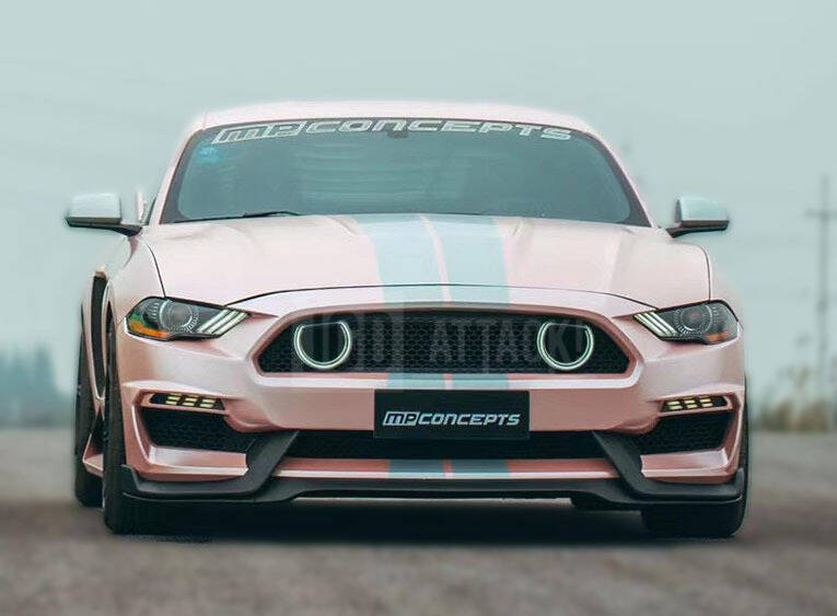 MACH1 Style Stötfångare + LED/DRL Blinkers/possitionsljus (MUSTANG 18-21 EcoBoost, GT)