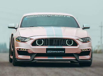 MACH1 Style Stötfångare + LED/DRL Blinkers/possitionsljus (MUSTANG 18-21 EcoBoost, GT)