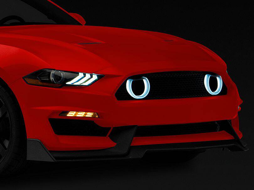MACH1 Style Stötfångare + LED/DRL Blinkers/possitionsljus (MUSTANG 18-21 EcoBoost, GT) - 4