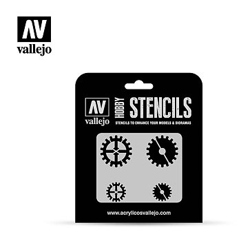 Sjabloon Tandwielen 12,5 cm x 12,5 cm