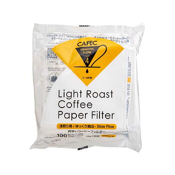 Cafec - Light Roast Paper Filter - Ultratunna pappersfilter - 4 koppar - 100st
