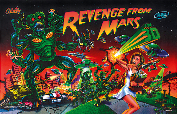 Revenge from Mars - Backglass (3 mm acryl)