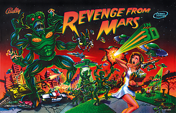 Revenge from Mars - Backglass (3 mm acryl)