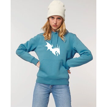 NärCon White Dragon Hoodie Ocean Blue