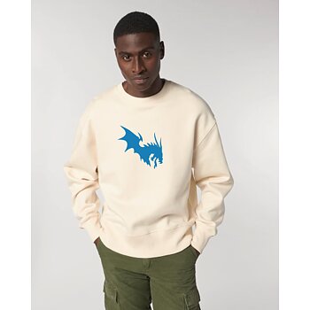 NärCon Blue Dragon Boxy Sweater Natural Raw