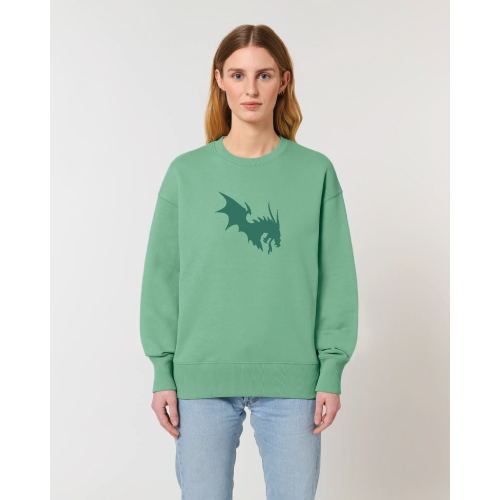 NärCon Tone in Tone Dragon Boxy Sweater Mint - 2