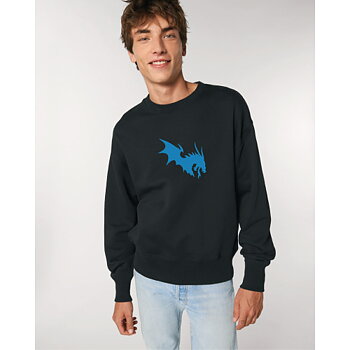 NärCon Blue Dragon Boxy Sweater Black