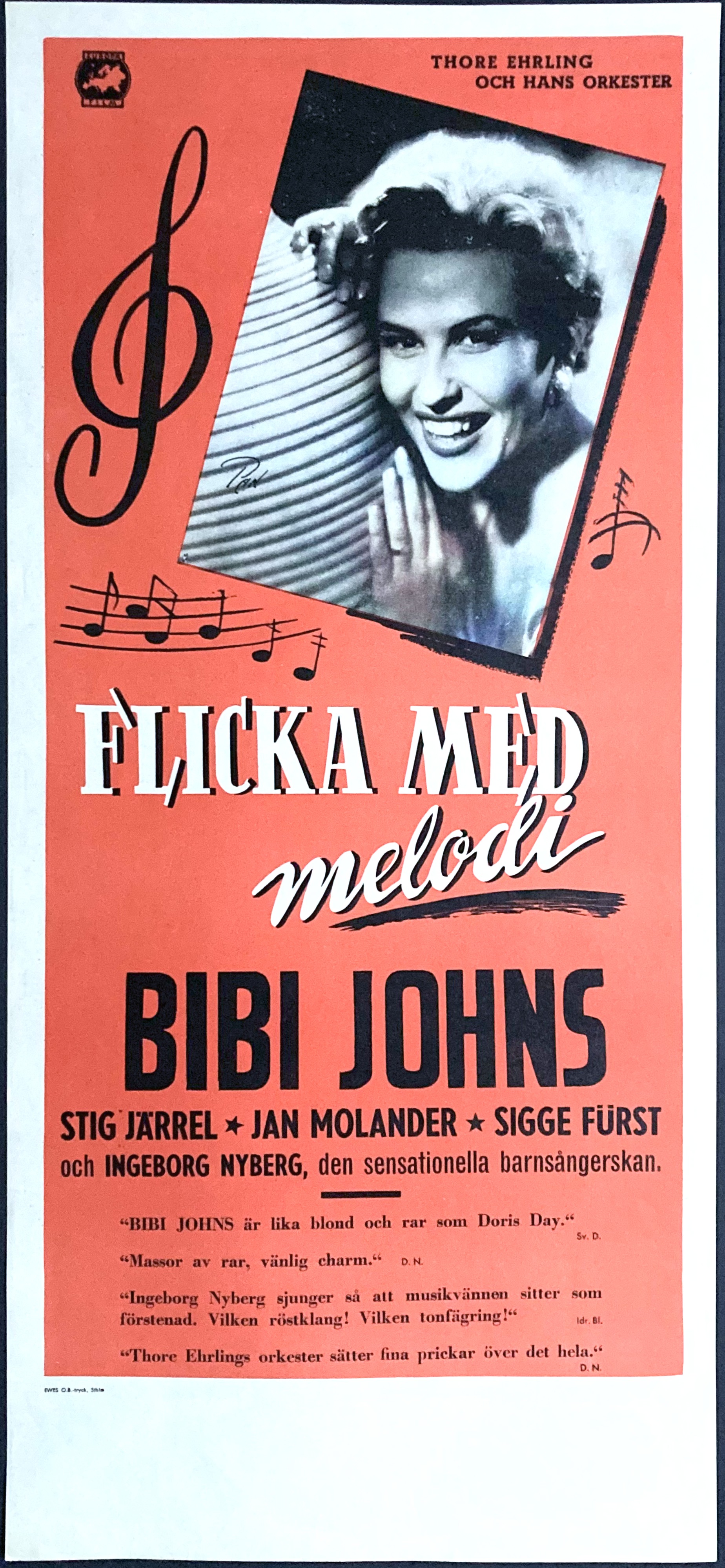 FLICKA MED MELODI (1954)