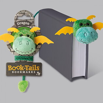 Läskompis : Book-Tails Bookmark Dragon - Plyschbokmärke Drake