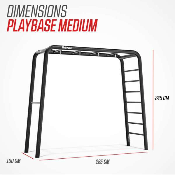 BERG Playbase lekställning/utegym 285x100x245(bxdxh) - 7