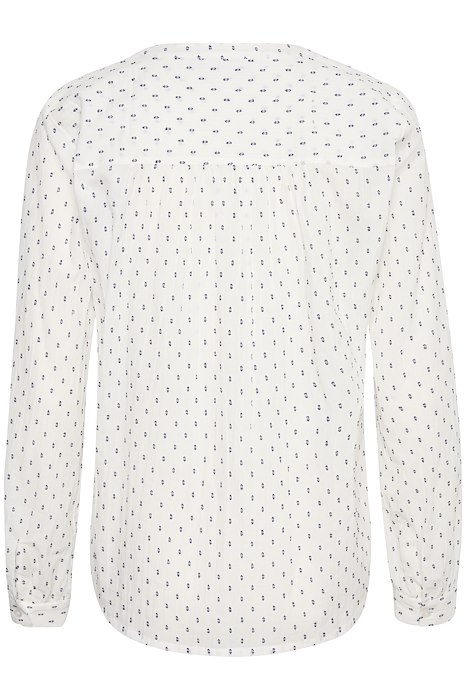 KAsilona Blouse White Dark Blue Dot KAFFE - 4