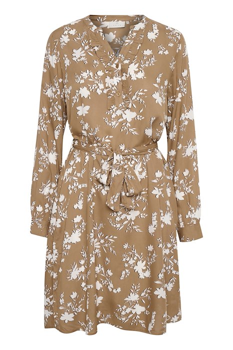 KAvibe Dress Sand White Flower Kaffe