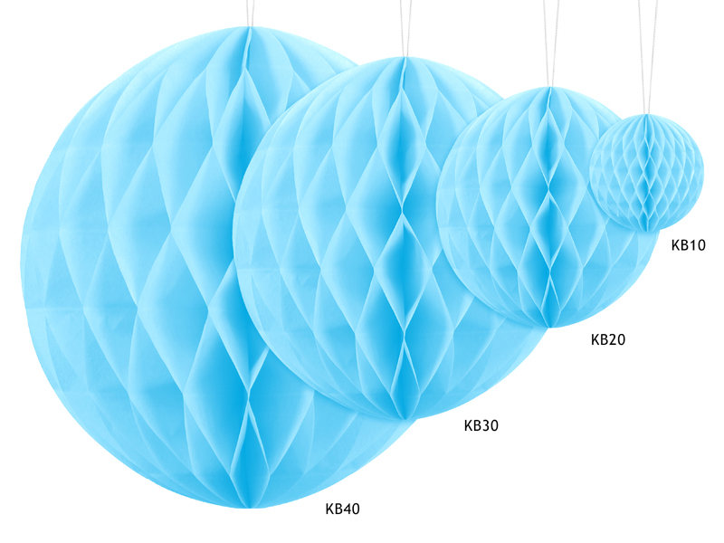 Honeycomb Ball,  himmelsblå, 30cm - 2