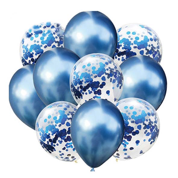 Ballongbukett | 10-pack | Blå