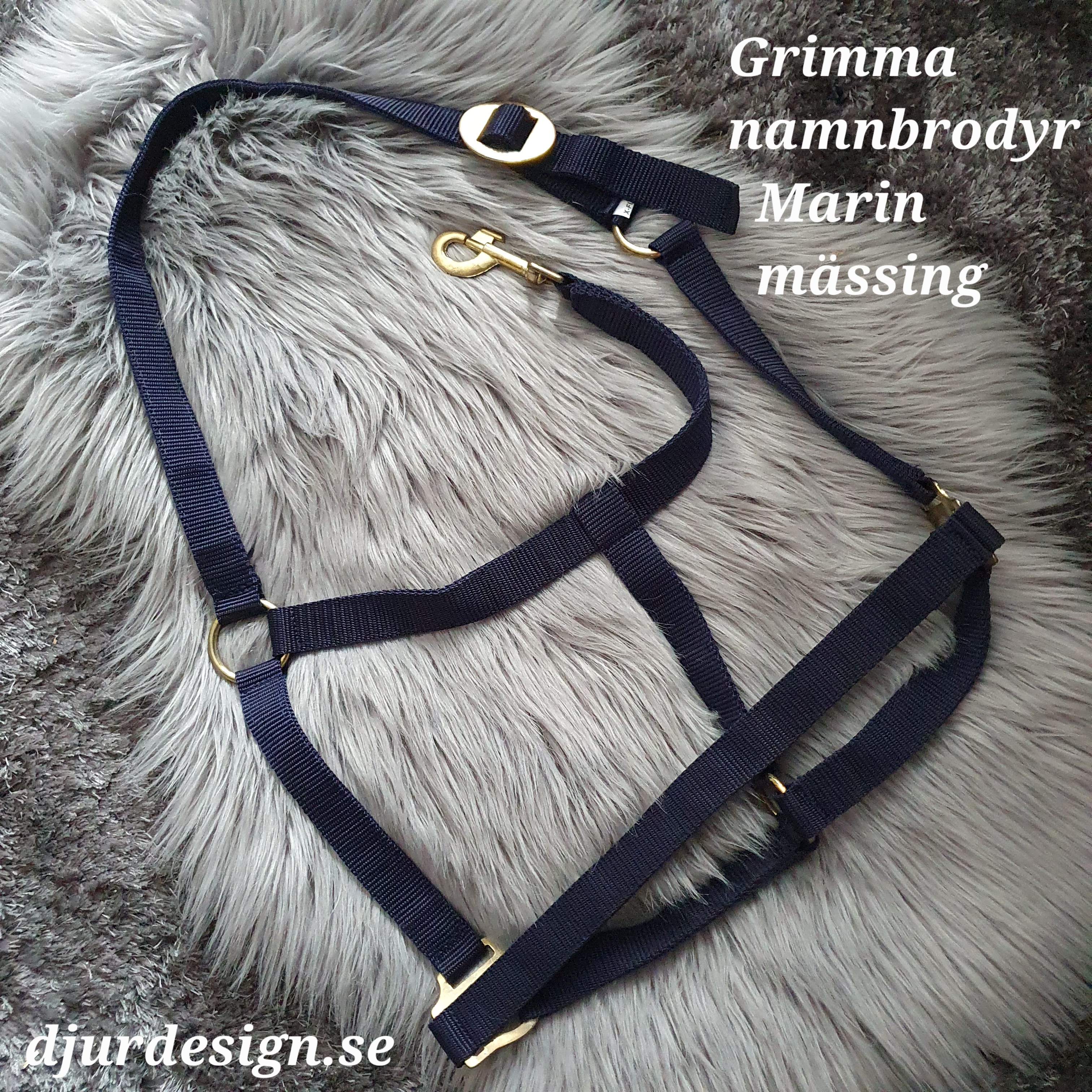 X-FULL Marin grimma mässing med namn / text brodyr  - 8