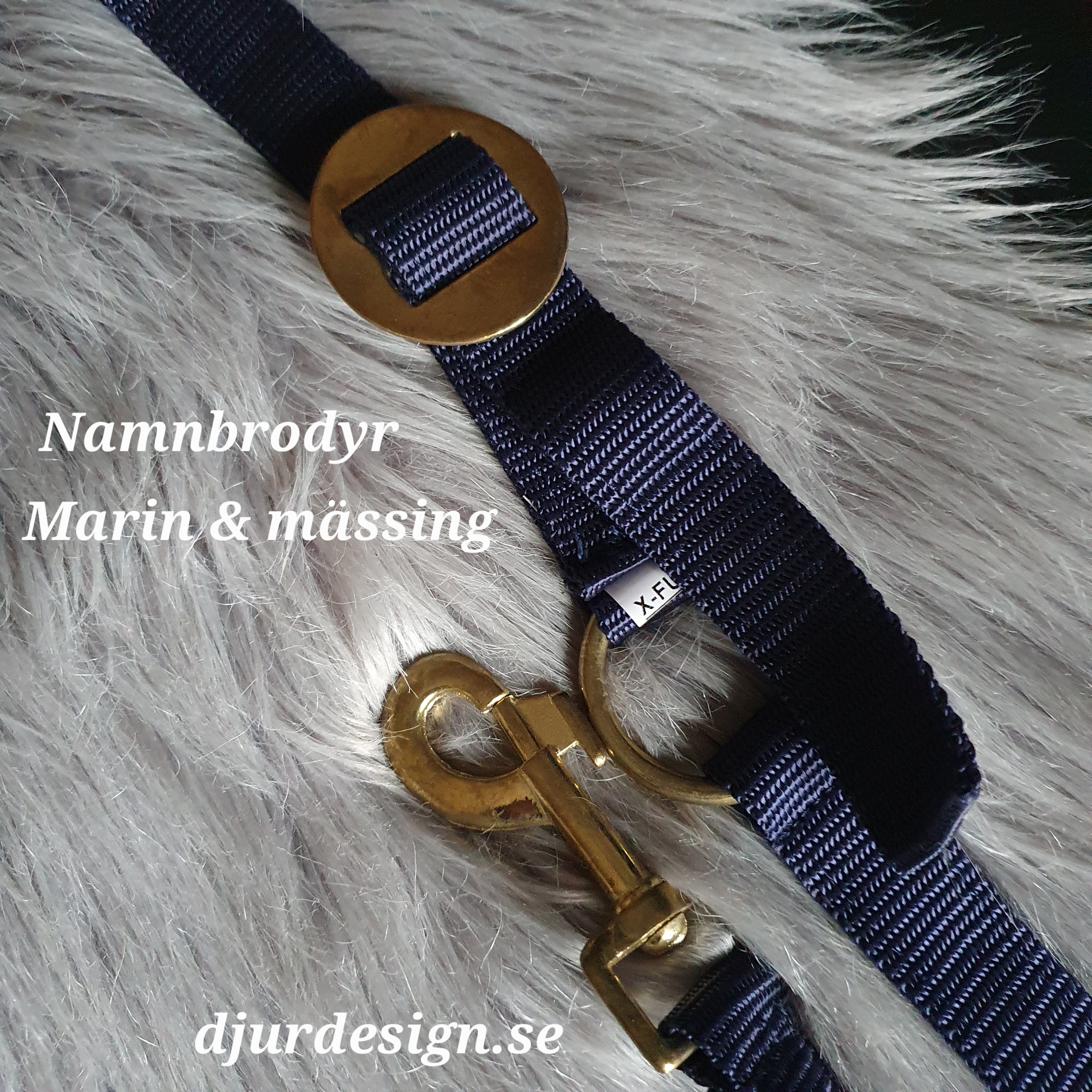 X-FULL Marin grimma mässing med namn / text brodyr  - 2
