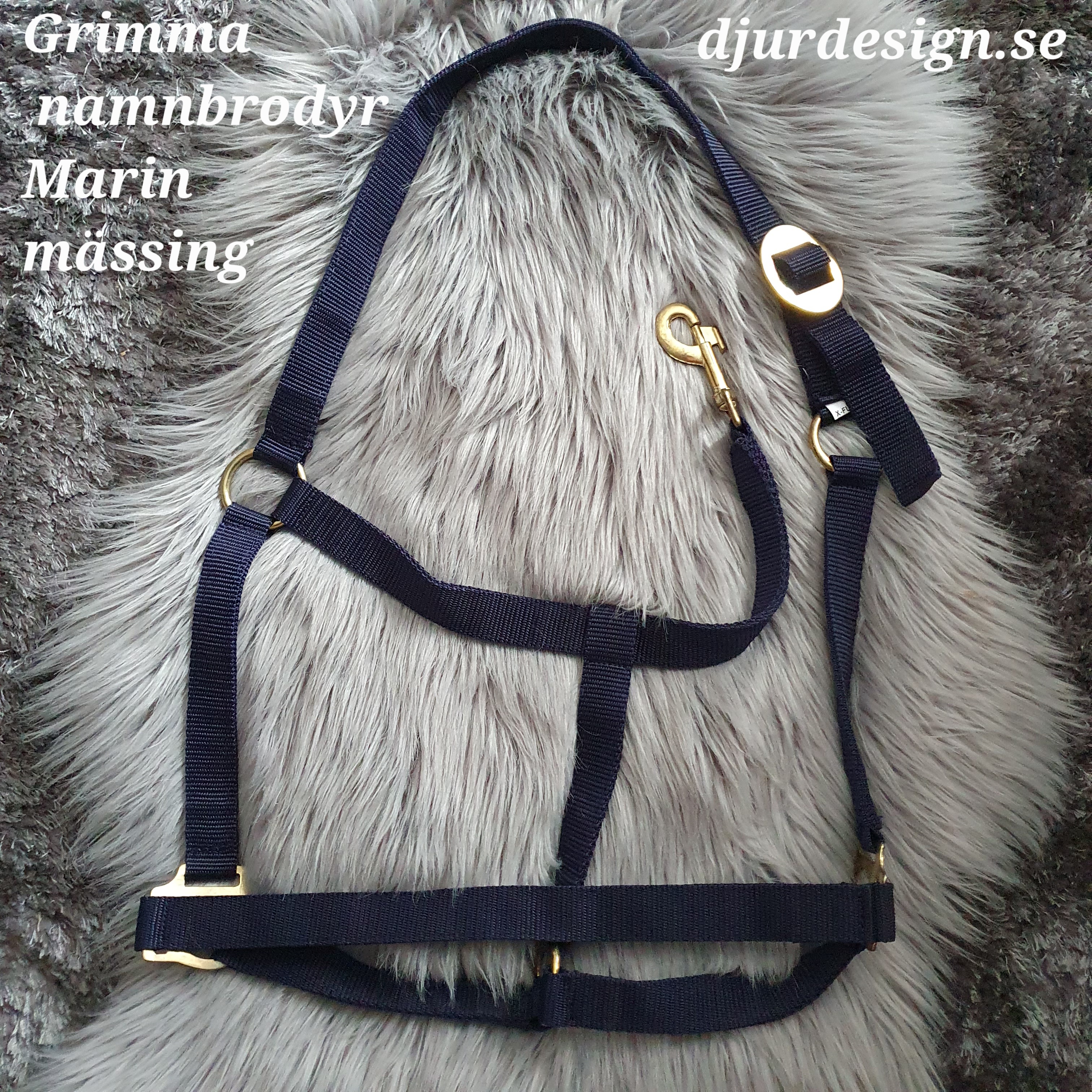 X-FULL Marin grimma mässing med namn / text brodyr 