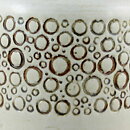 Britt-Louise Sundell (Mykene 1961) White Cylinder Vase with Brown Circular Relief 23 cm