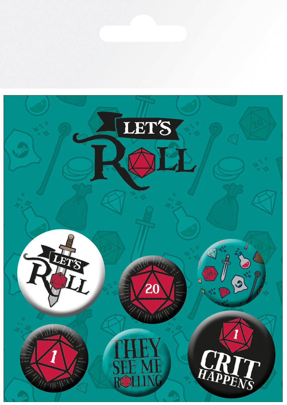Dungeons and Dragons: Let's Roll Badge Pack