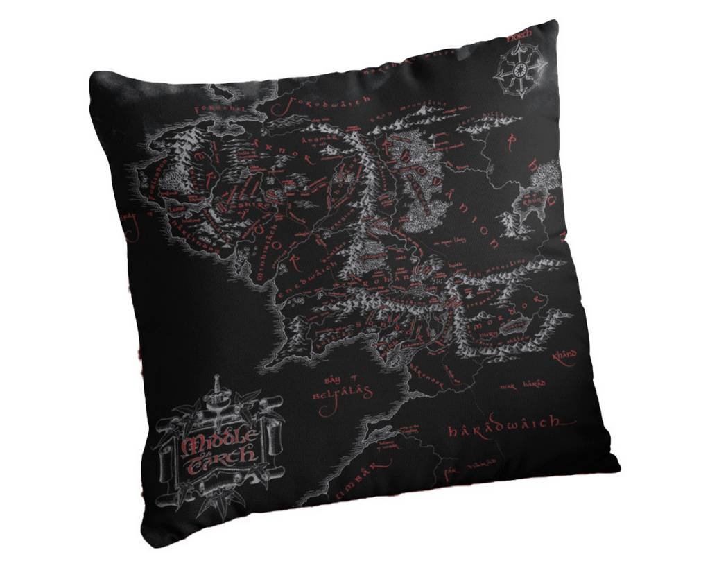 Lord of the Rings: 20th Anniversary - Middle Earth Map Square Cushion - 2